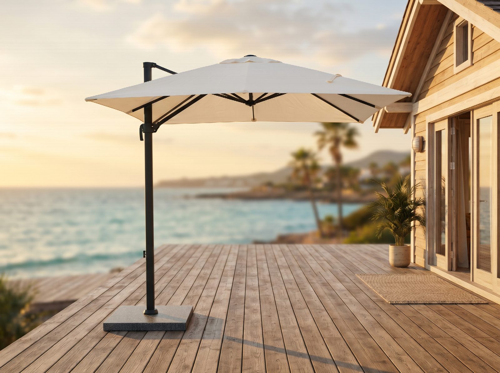 Luxury Asr 300 Cantilever Umbrella – 3×3m