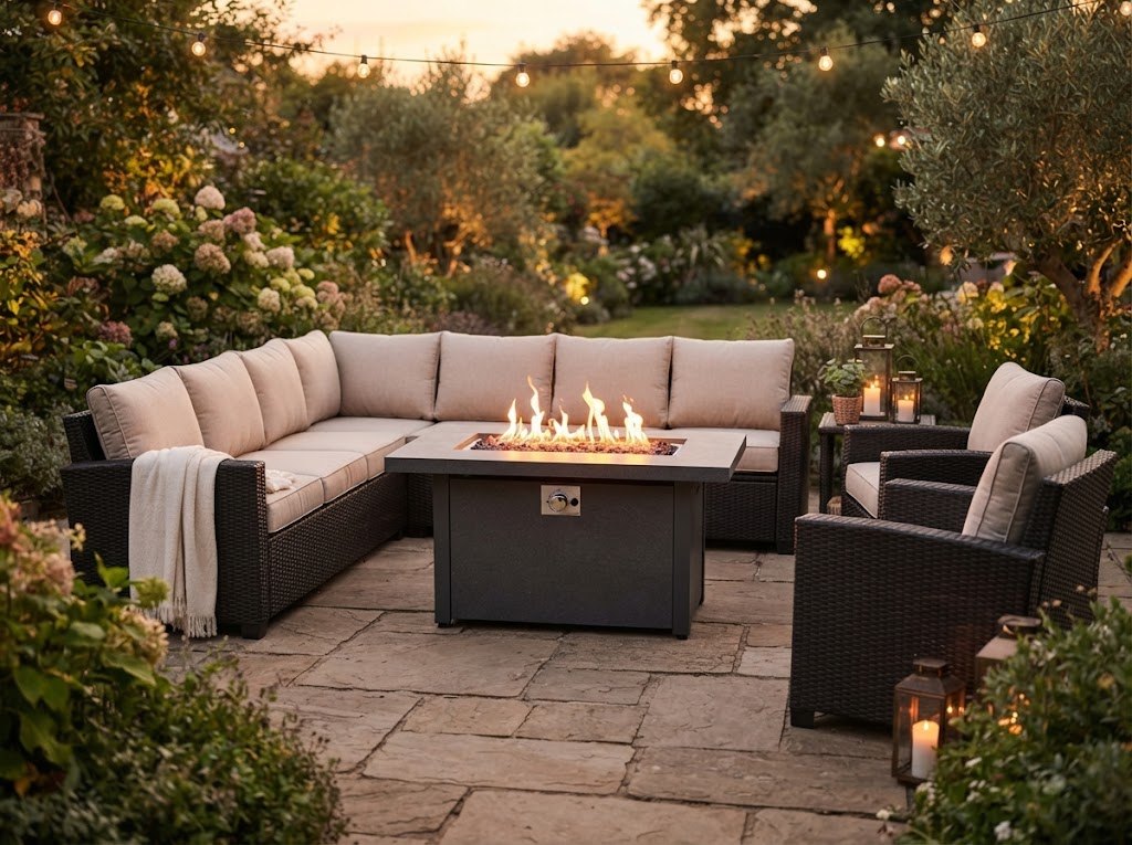 Patio Seating with Gas Fire Features
